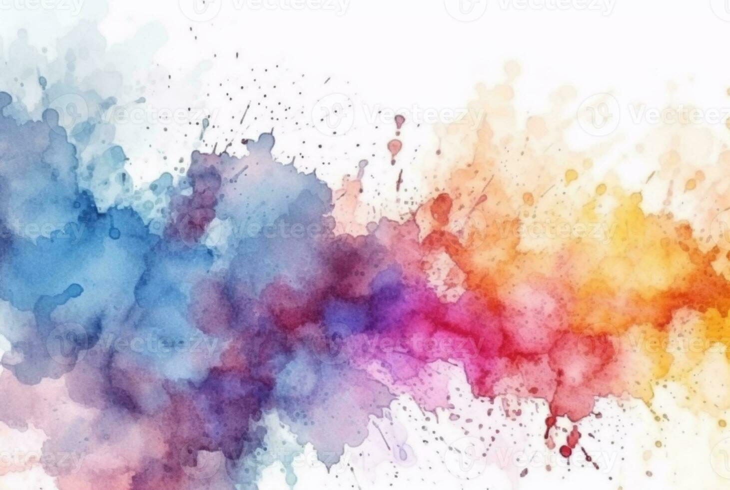 colorful watercolor isolated white background. generative aii photo