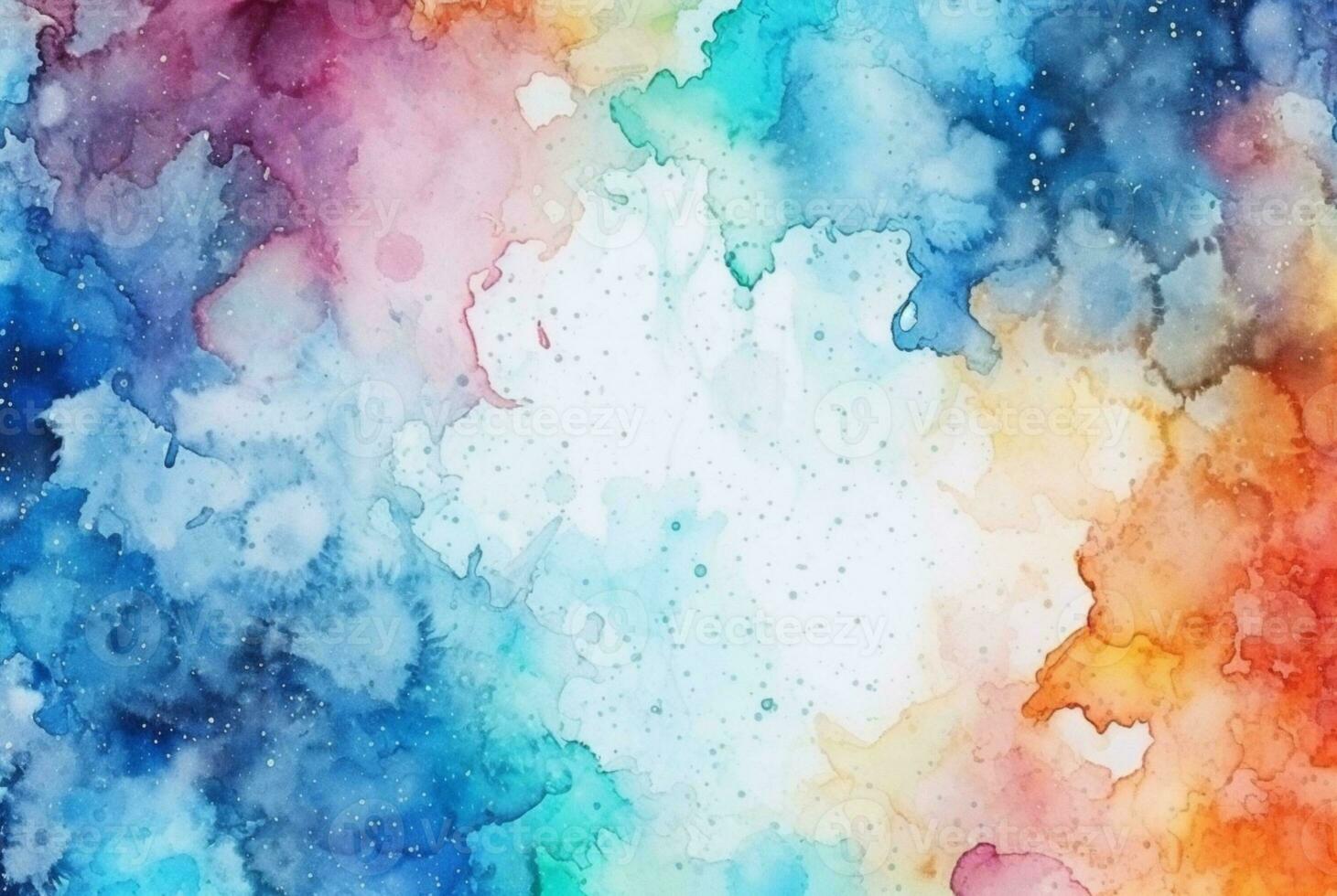 colorful watercolor isolated white background. generative aii photo