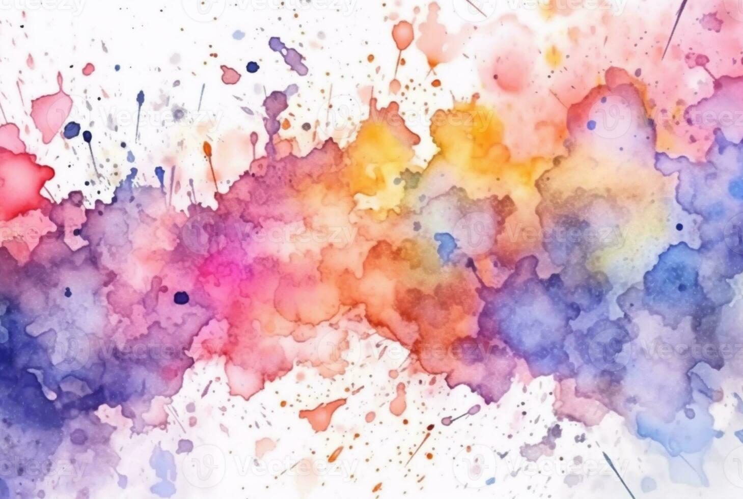 colorful watercolor isolated white background. generative aii photo