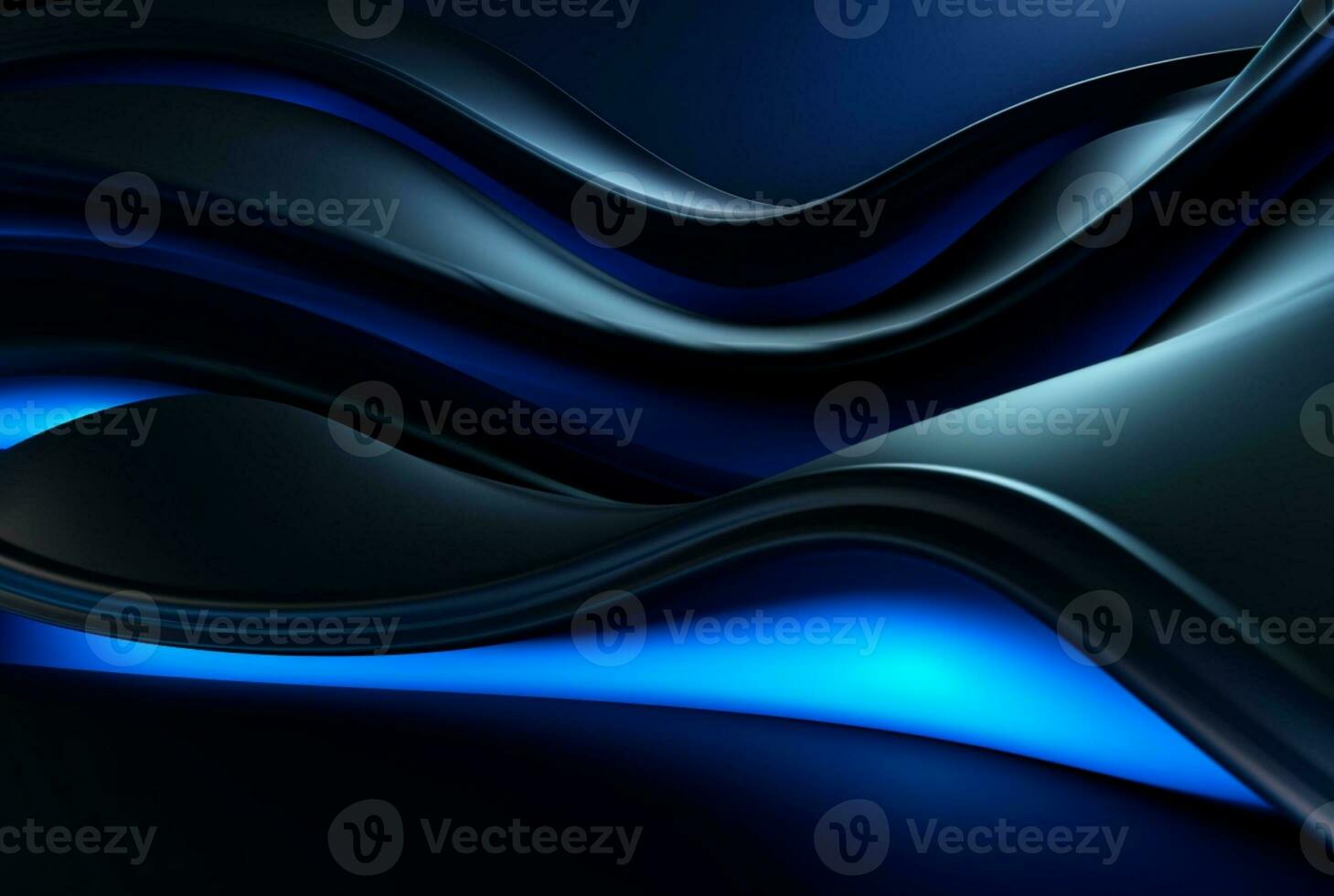 abstract blue and black background. generative ai photo