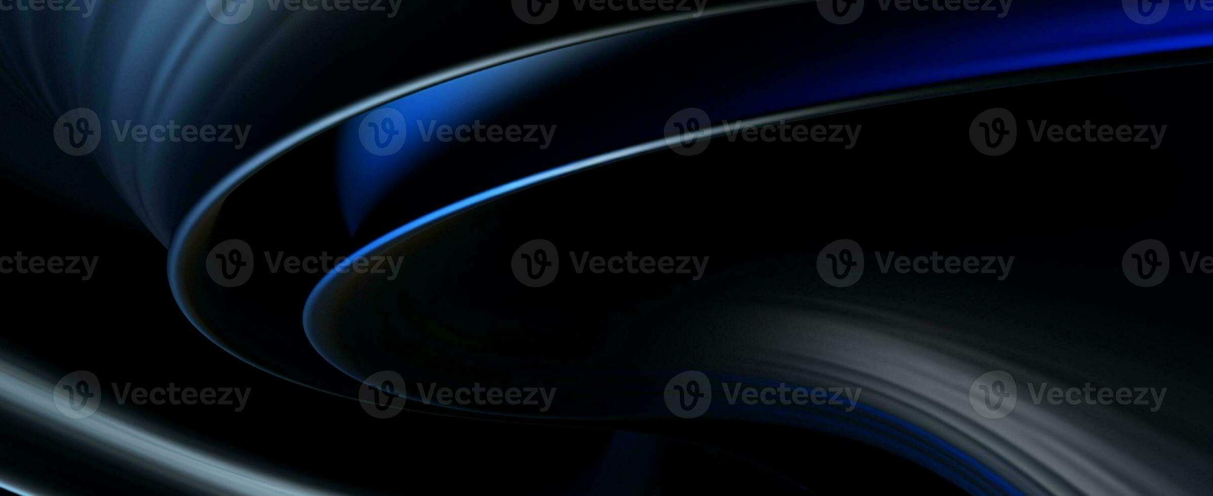 abstract blue and black background. generative ai photo
