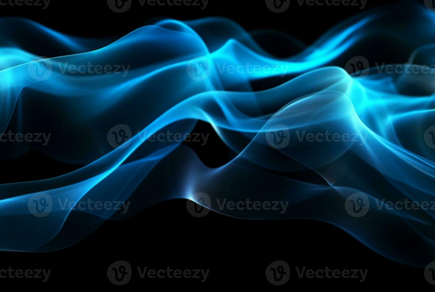 abstract blue and black background. generative ai photo