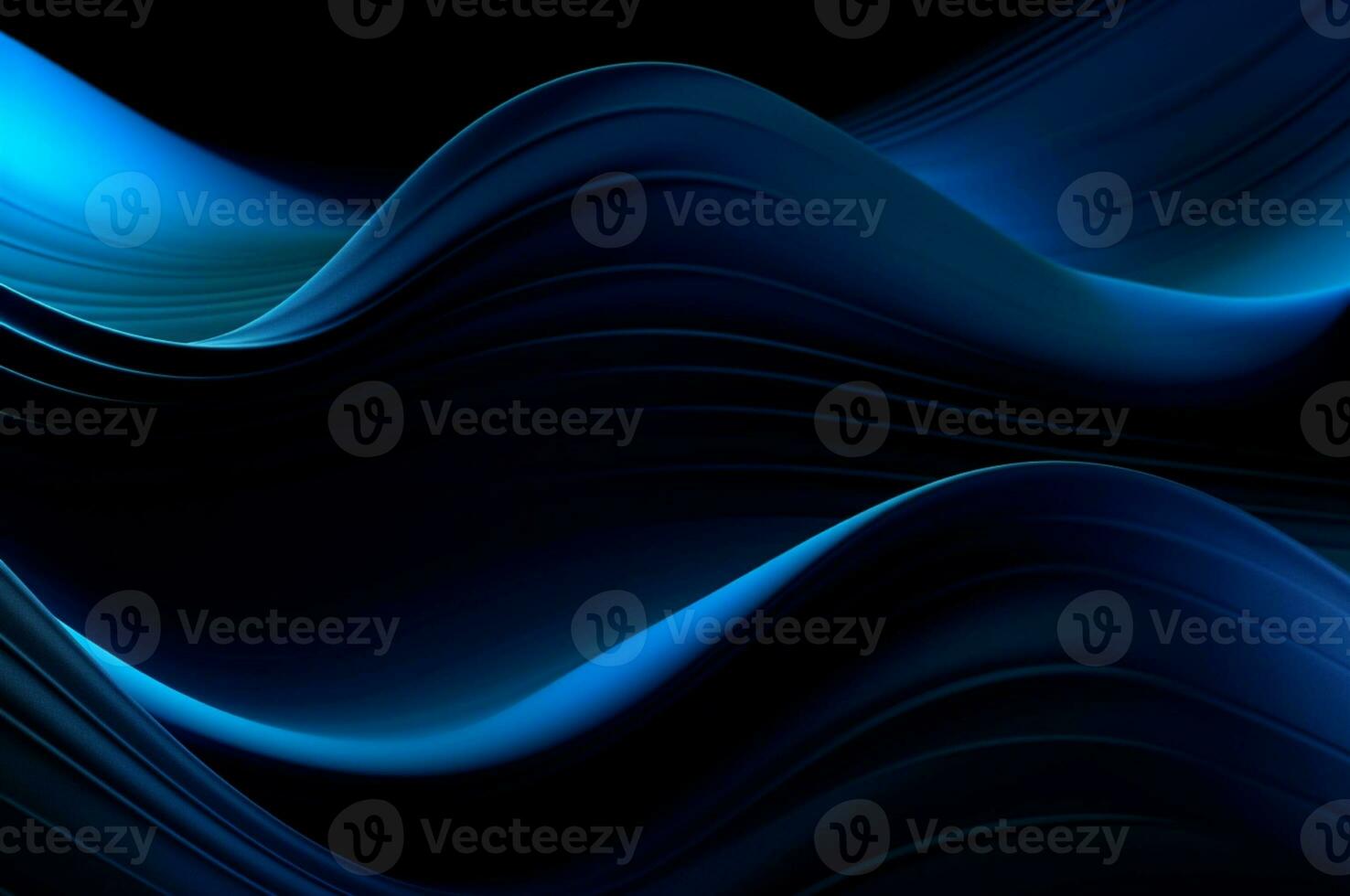 abstract blue and black background. generative ai photo