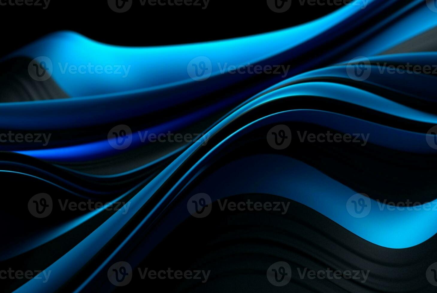 abstract blue and black background. generative ai photo