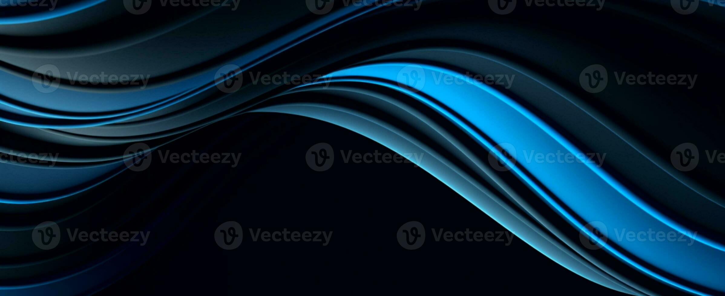 abstract blue and black background. generative ai photo