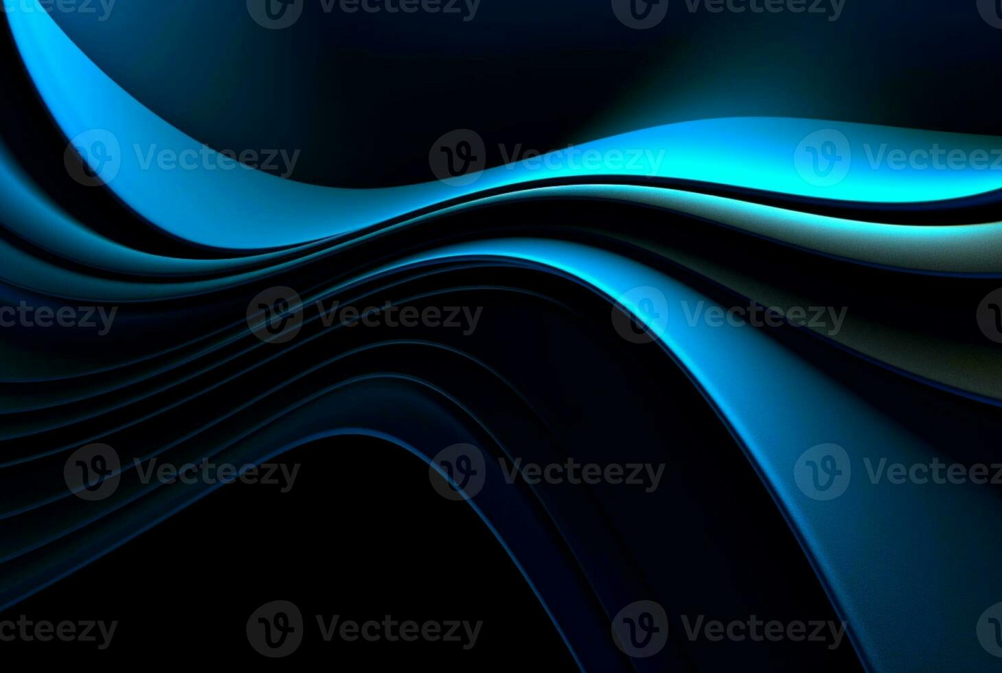 abstract blue and black background. generative ai photo