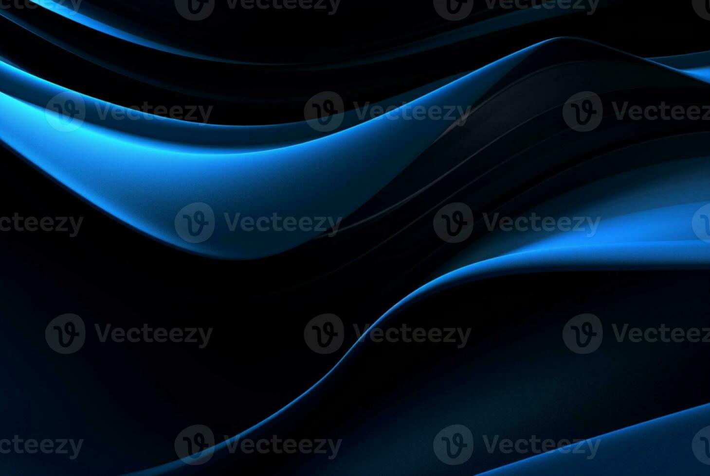 abstract blue and black background. generative ai photo