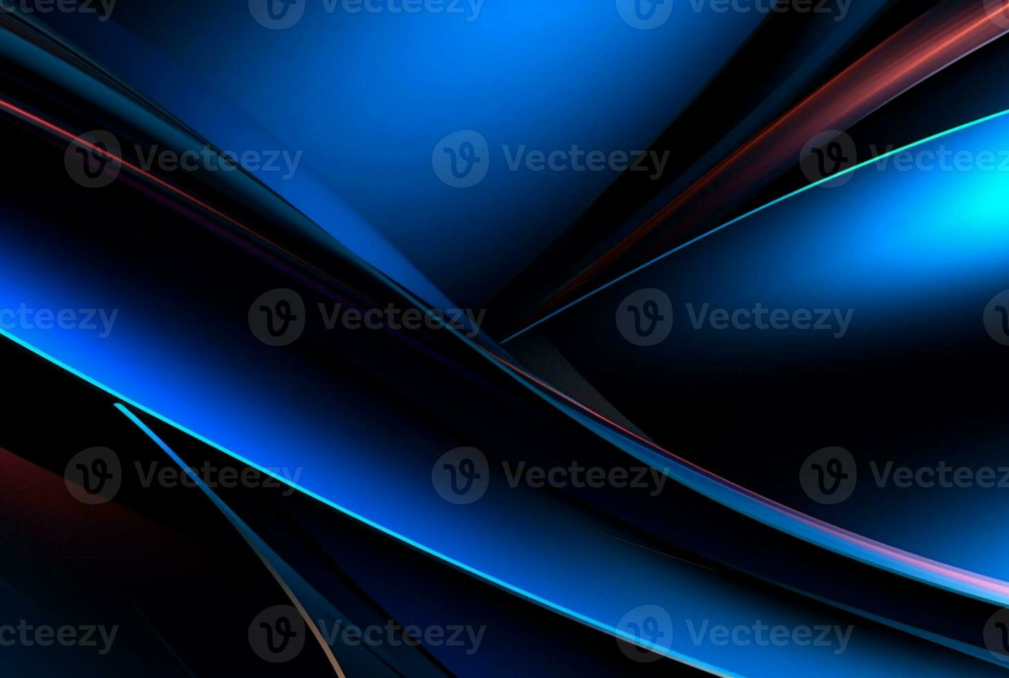 abstract blue and black background. generative ai photo
