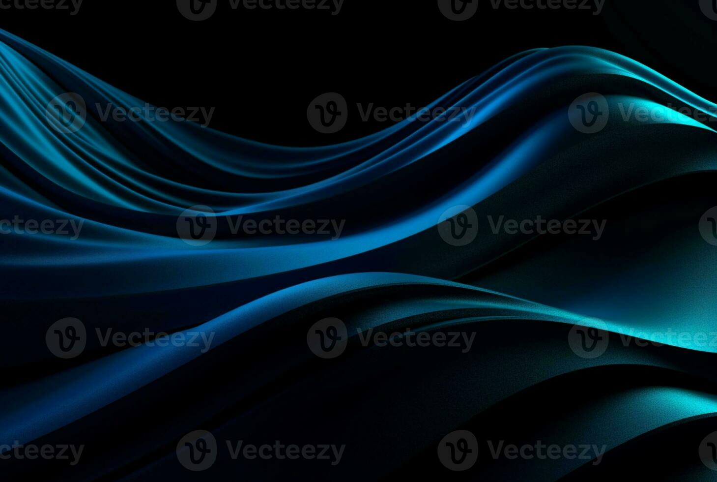 abstract blue and black background. generative ai photo