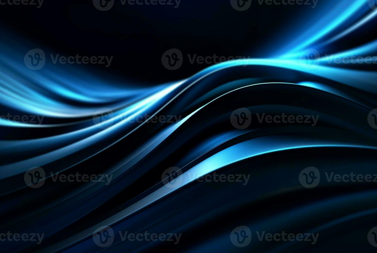 abstract blue and black background. generative ai photo