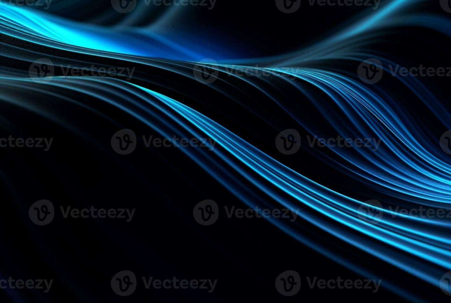 abstract blue and black background. generative ai photo