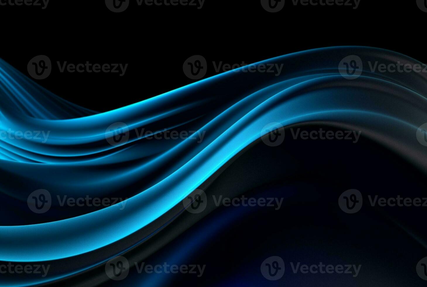abstract blue and black background. generative ai photo