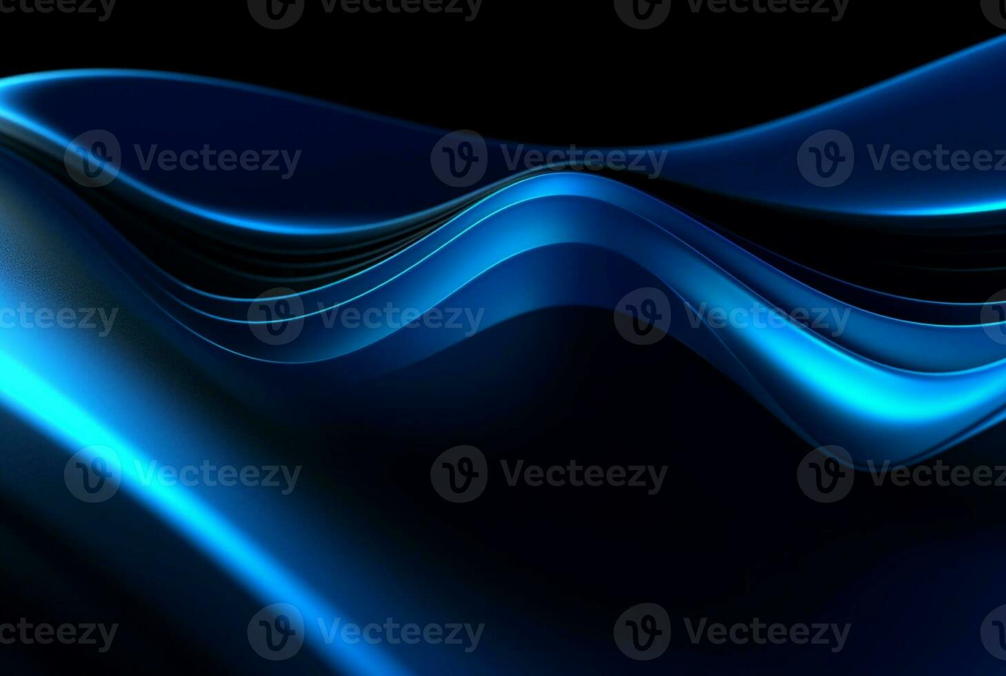 abstract blue and black background. generative ai photo