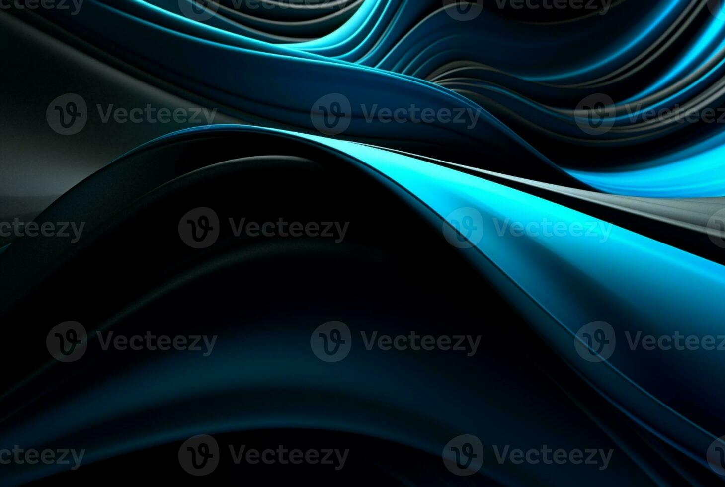 abstract blue and black background. generative ai photo