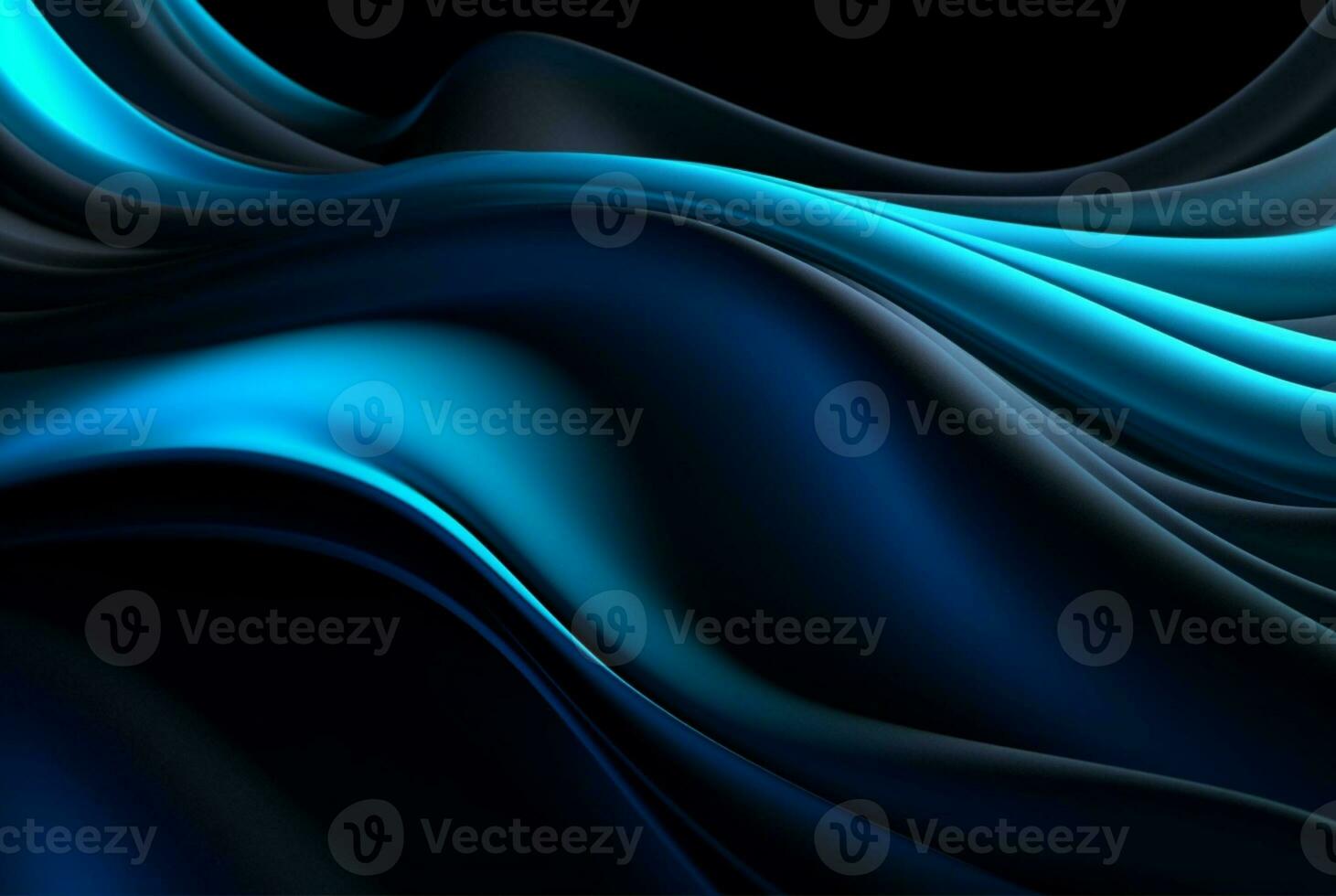 abstract blue and black background. generative ai photo