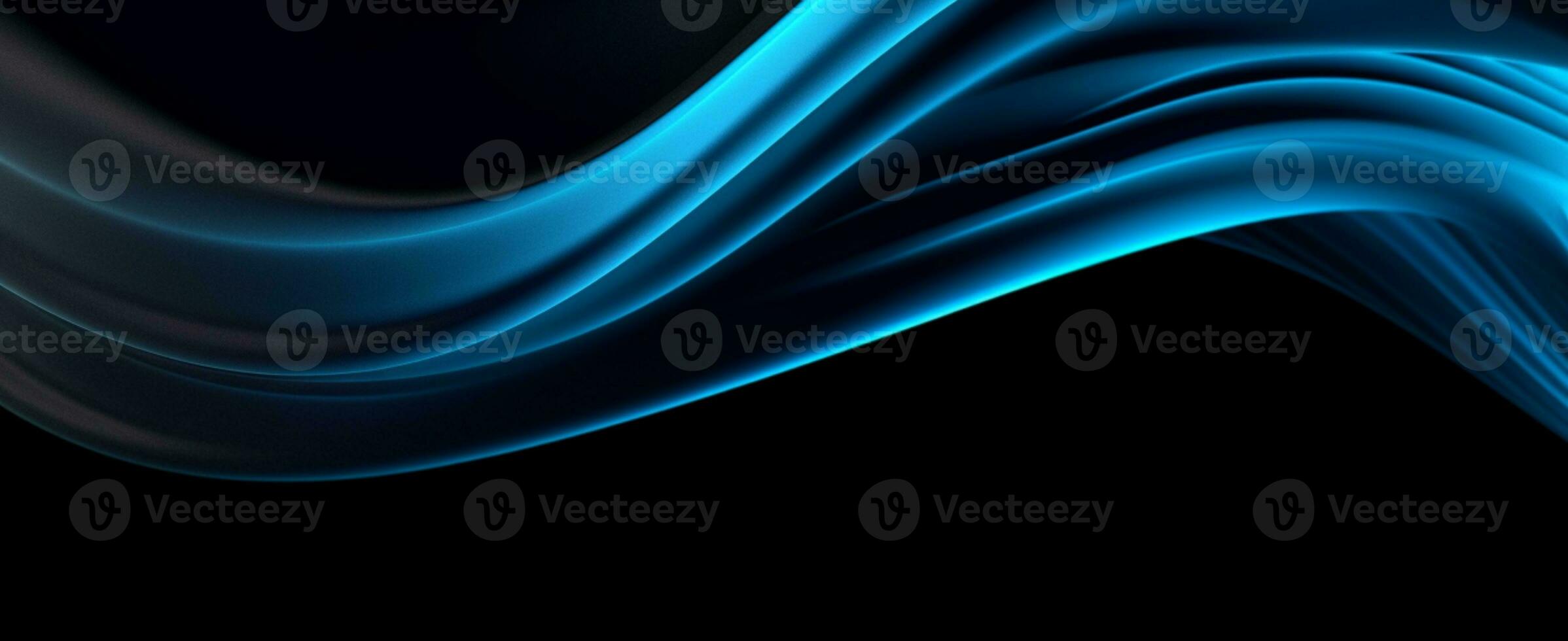 abstract blue and black background. generative ai photo