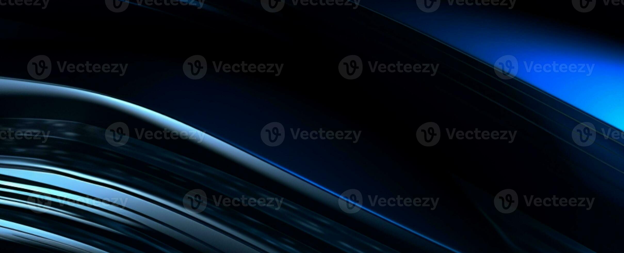abstract blue and black background. generative ai photo