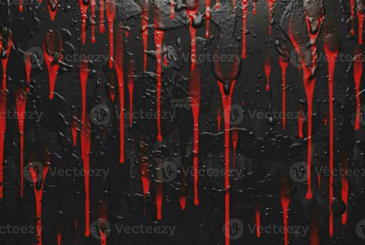 black cement texture background with red watercolor drips or splashes. generative ai photo