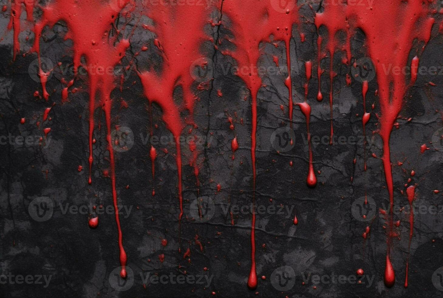 black cement texture background with red watercolor drips or splashes. generative ai photo