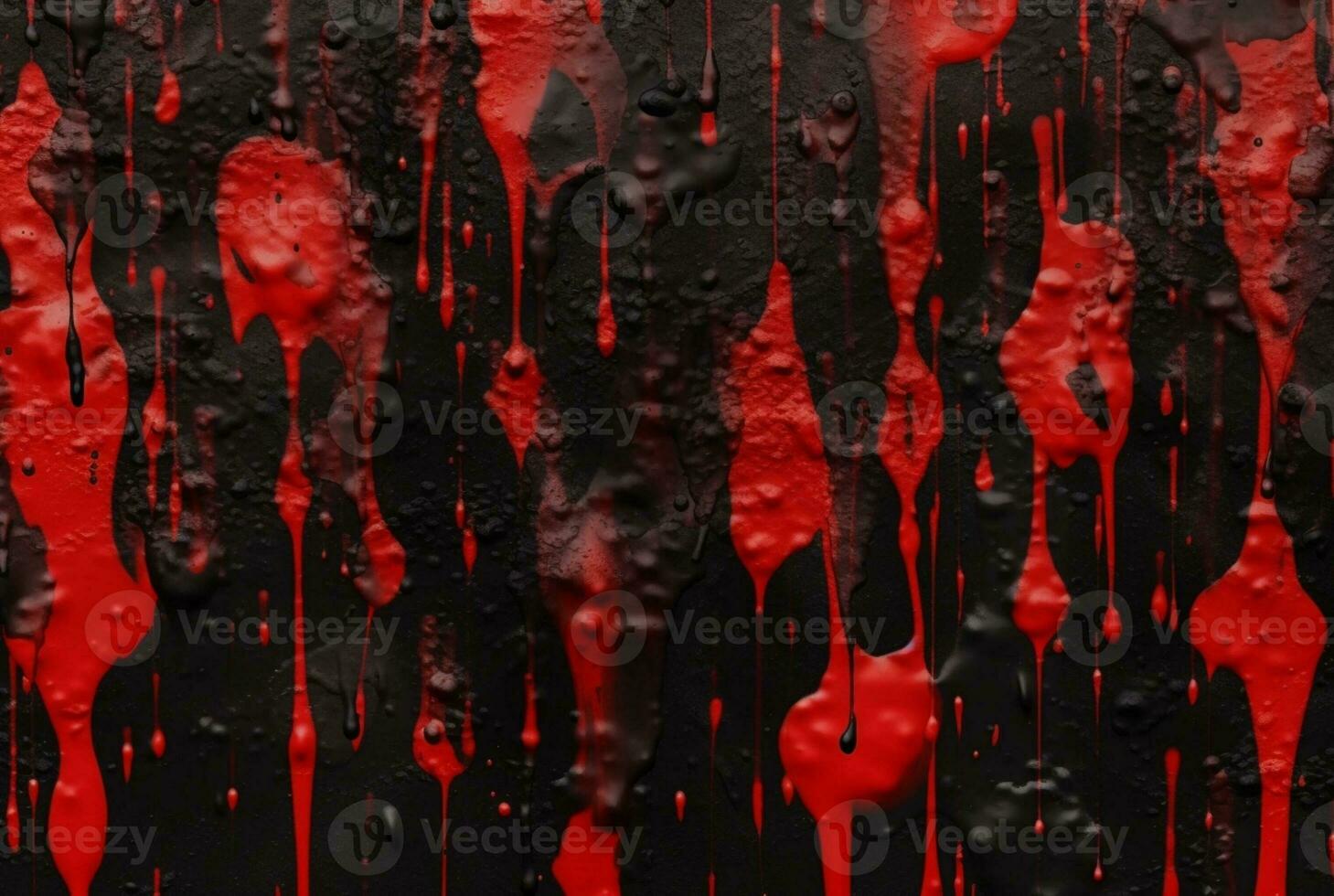 black cement texture background with red watercolor drips or splashes. generative ai photo