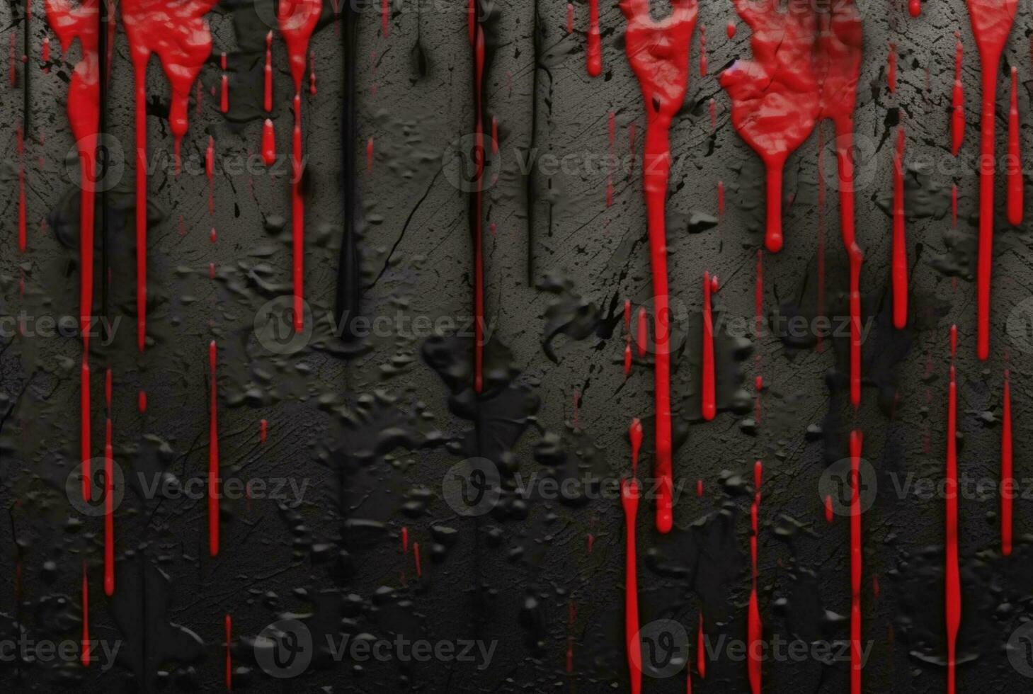 black cement texture background with red watercolor drips or splashes. generative ai photo