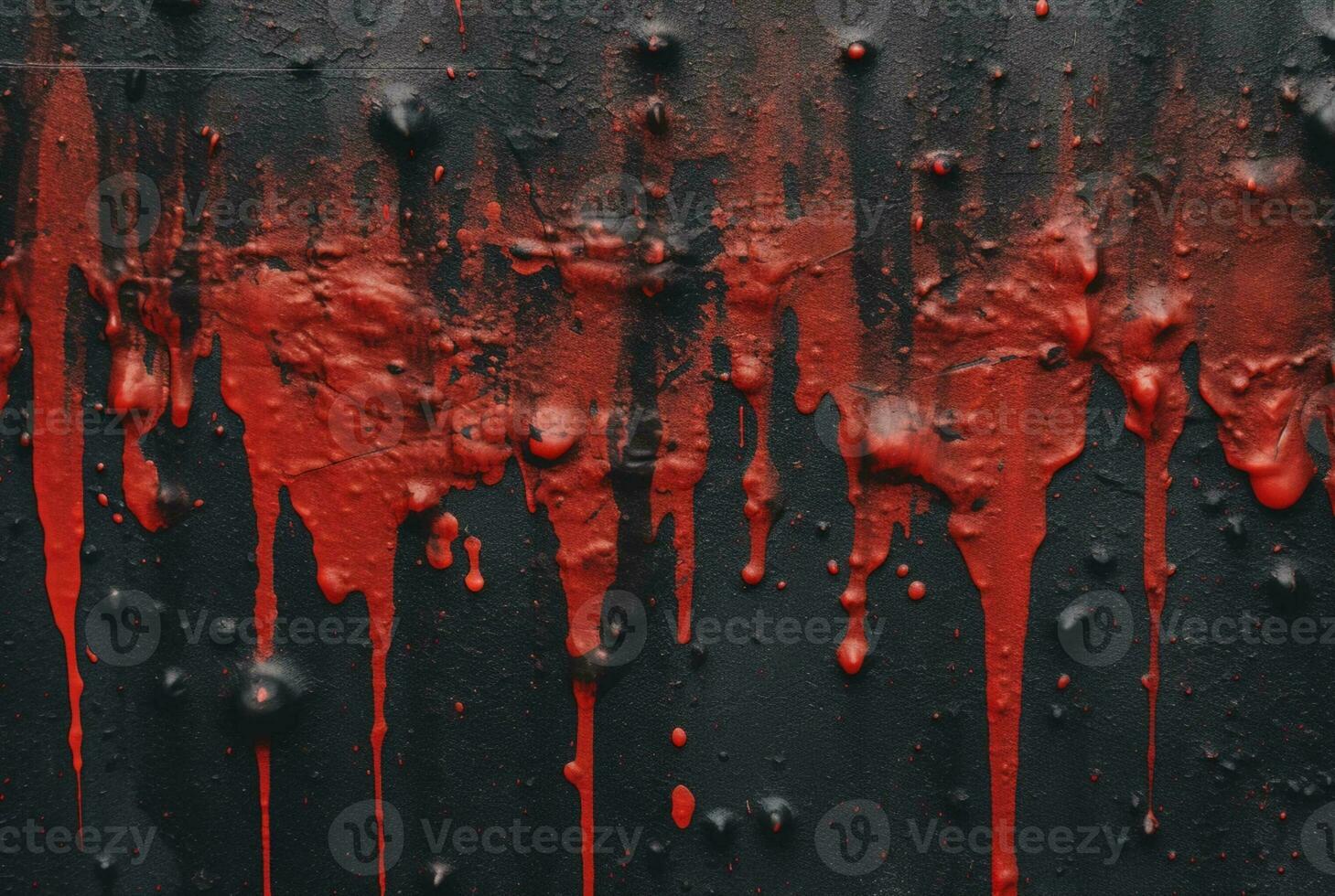 black cement texture background with red watercolor drips or splashes. generative ai photo