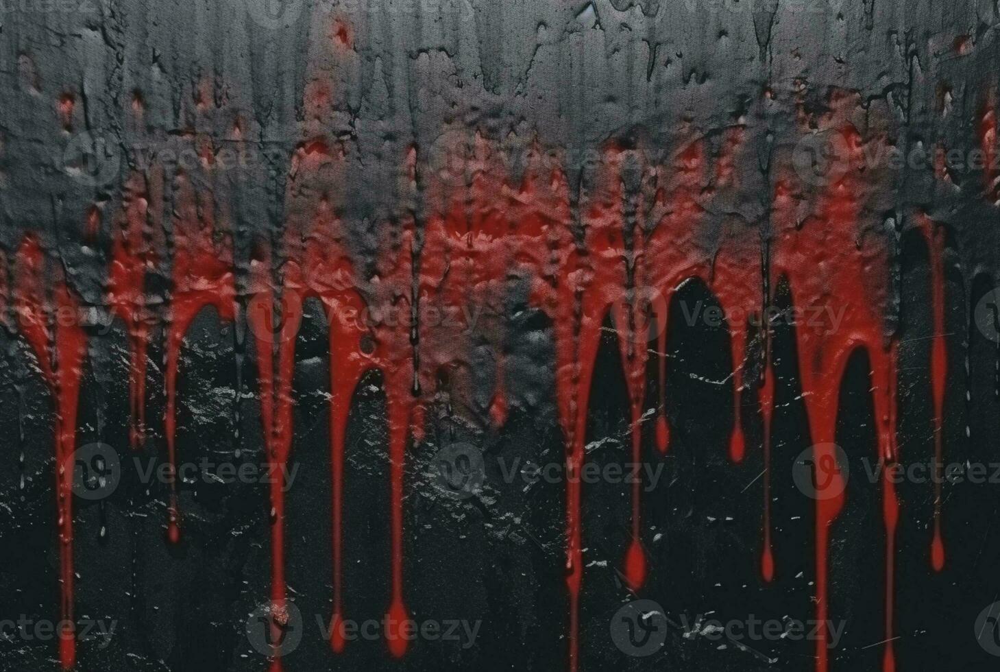 black cement texture background with red watercolor drips or splashes. generative ai photo
