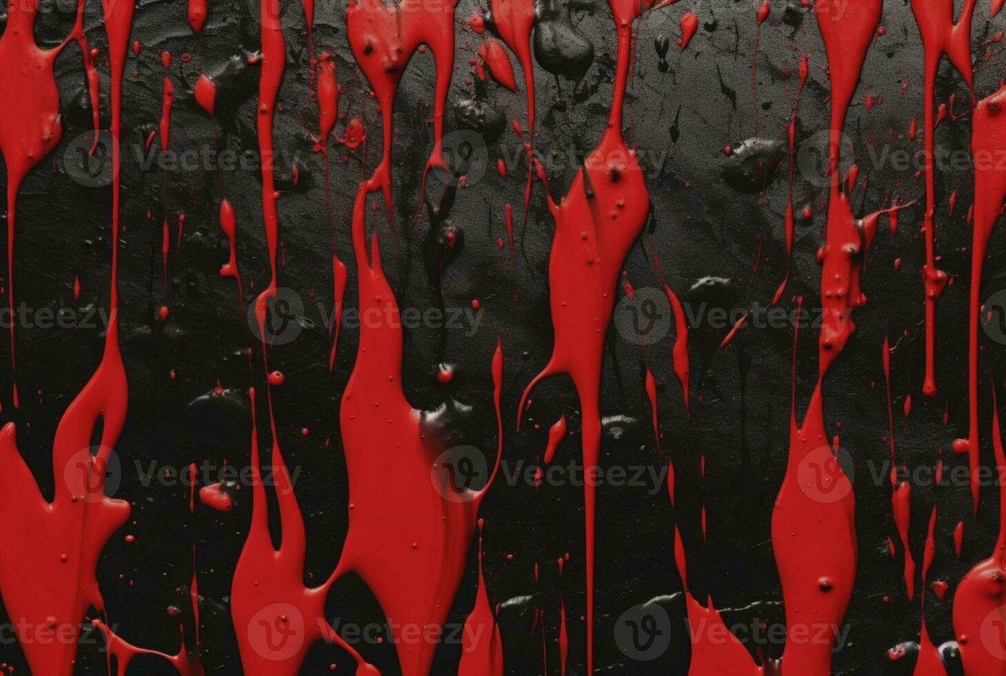 black cement texture background with red watercolor drips or splashes. generative ai photo