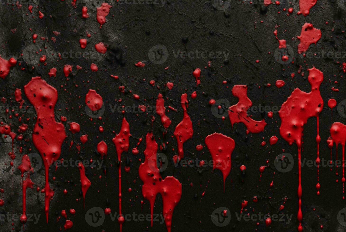 black cement texture background with red watercolor drips or splashes. generative ai photo