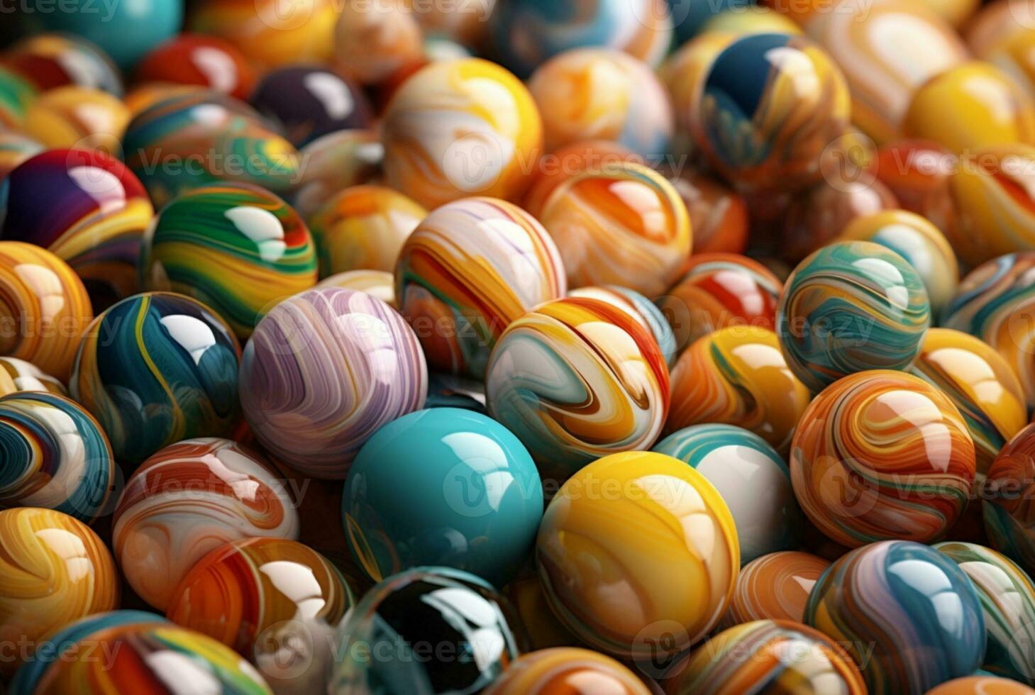 colorful marbles texture background. generative ai photo