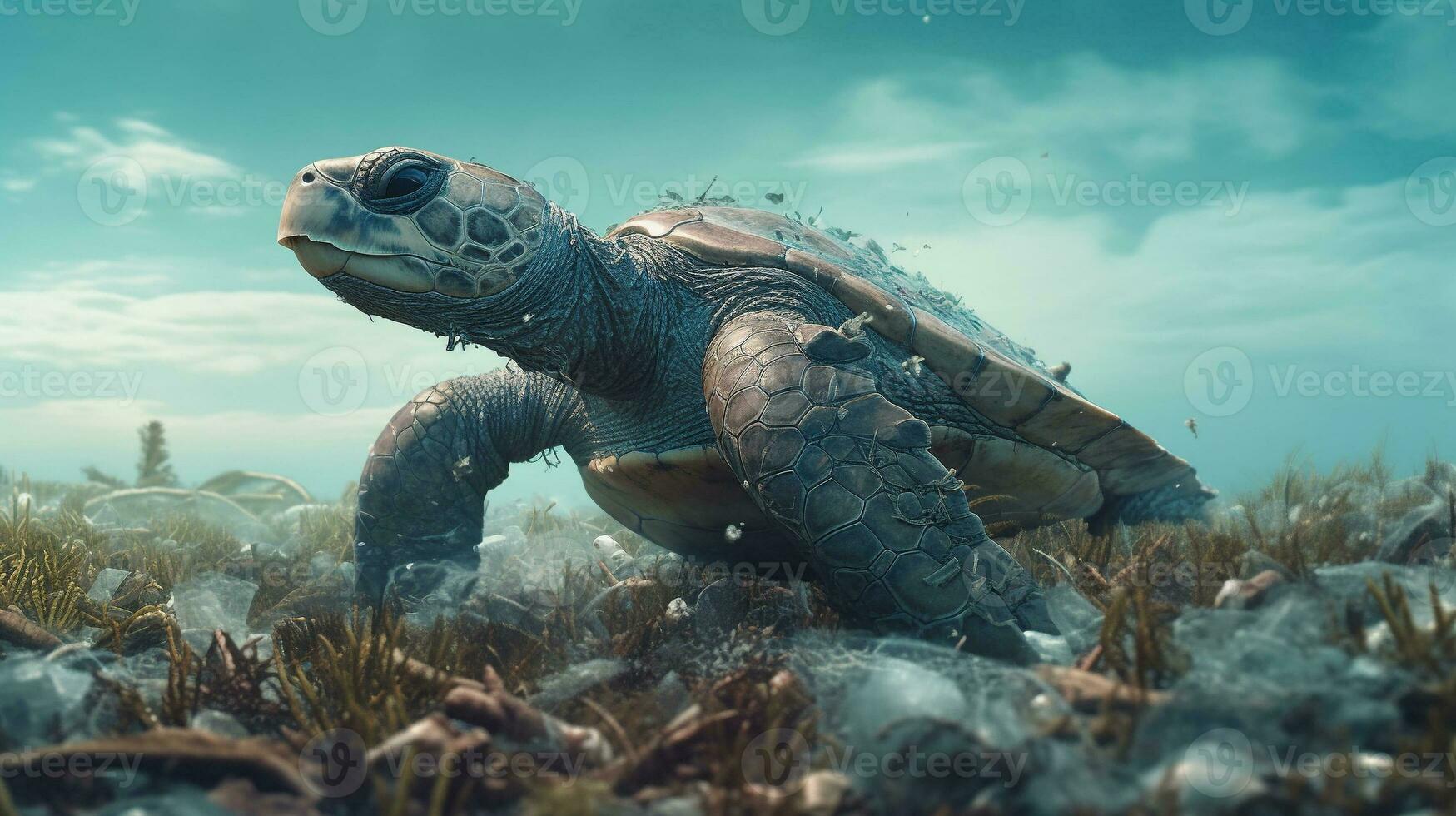 Generative AI, Documenting the Devastating Impact of Single-Use Plastics on Marine Life photo