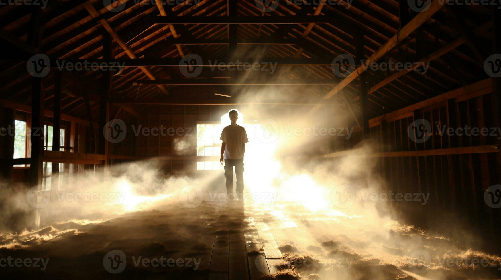 Generative AI, Ethereal Encounter The Haunting Attic photo