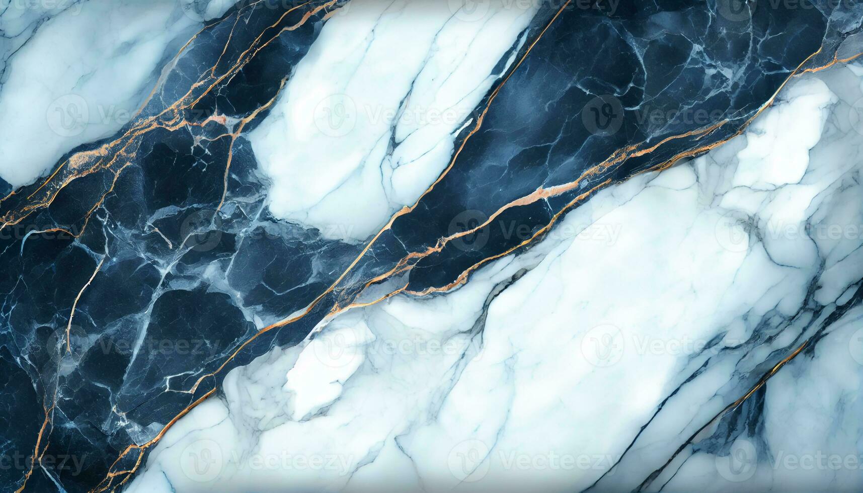 Generative AI, Glossy Blue and White Marble Texture photo