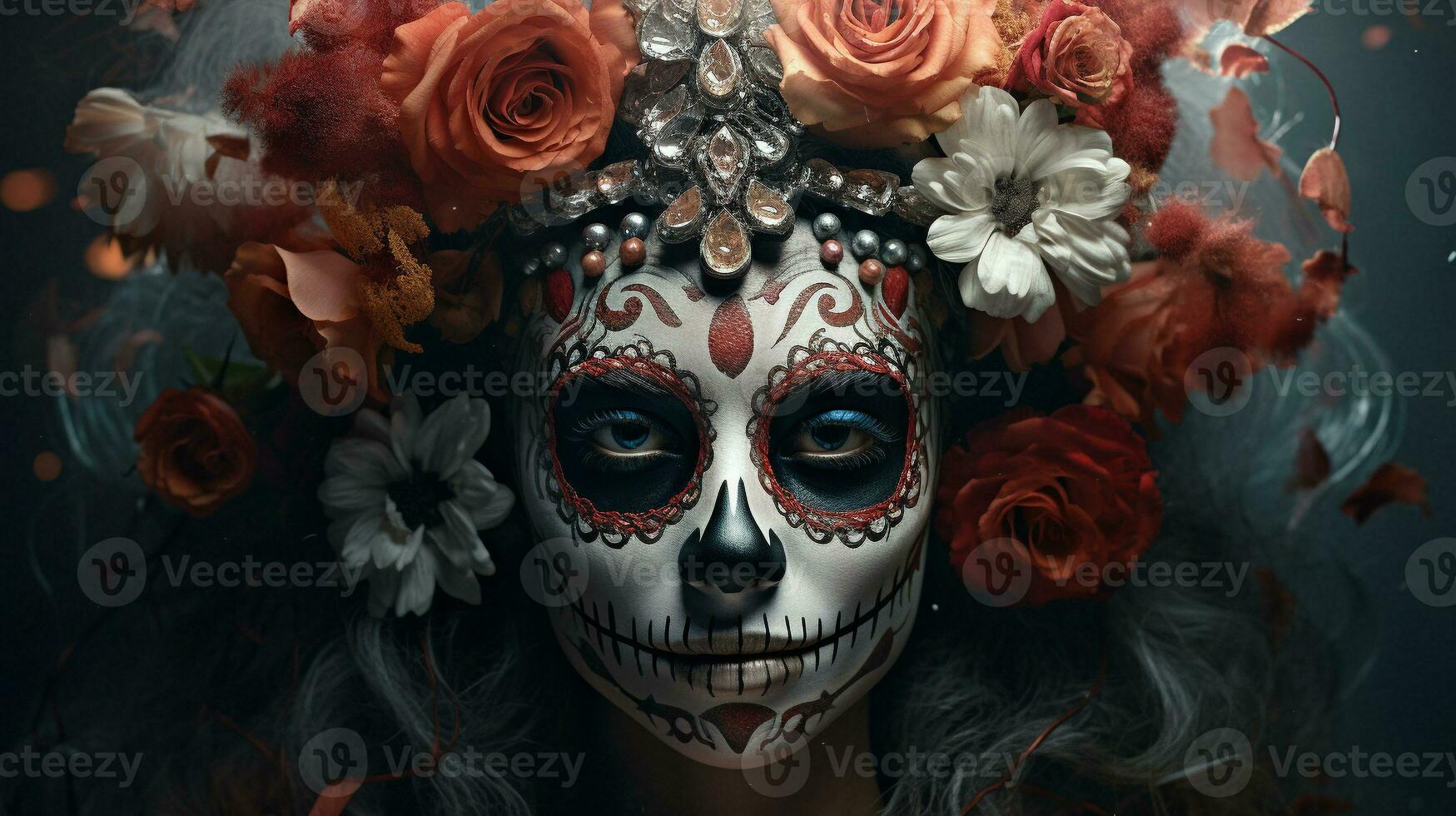 Floral Sugar Skull, Beauty and Elegance Meets the Macabre, Isolated on  White Background - Generative AI Stock Illustration - Illustration of  vintage, danger: 273535081