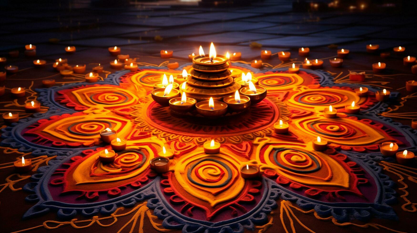 A Captivating Display of Diwali Radiance, AI Generative photo