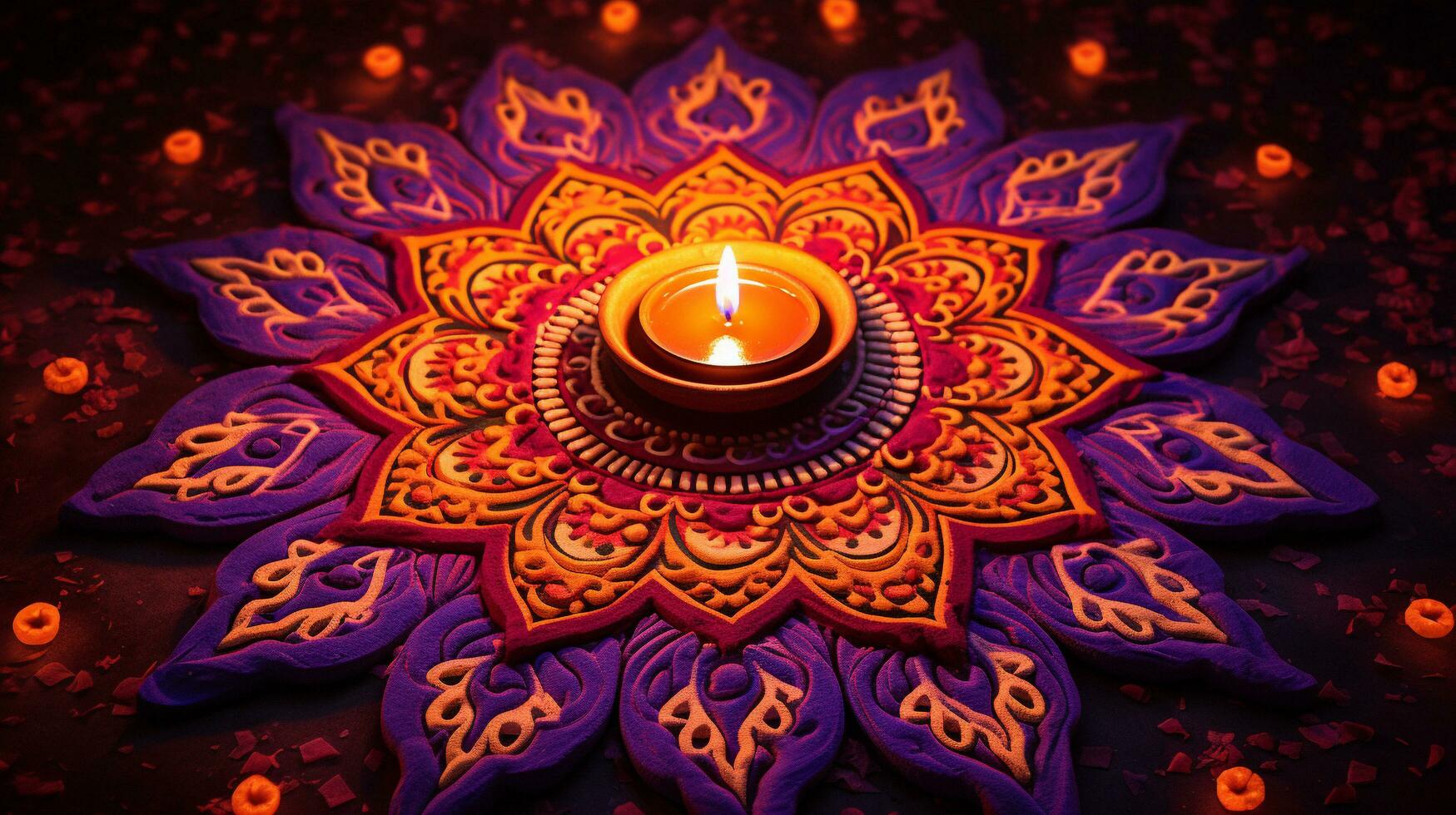 A Captivating Display of Diwali Radiance, AI Generative photo