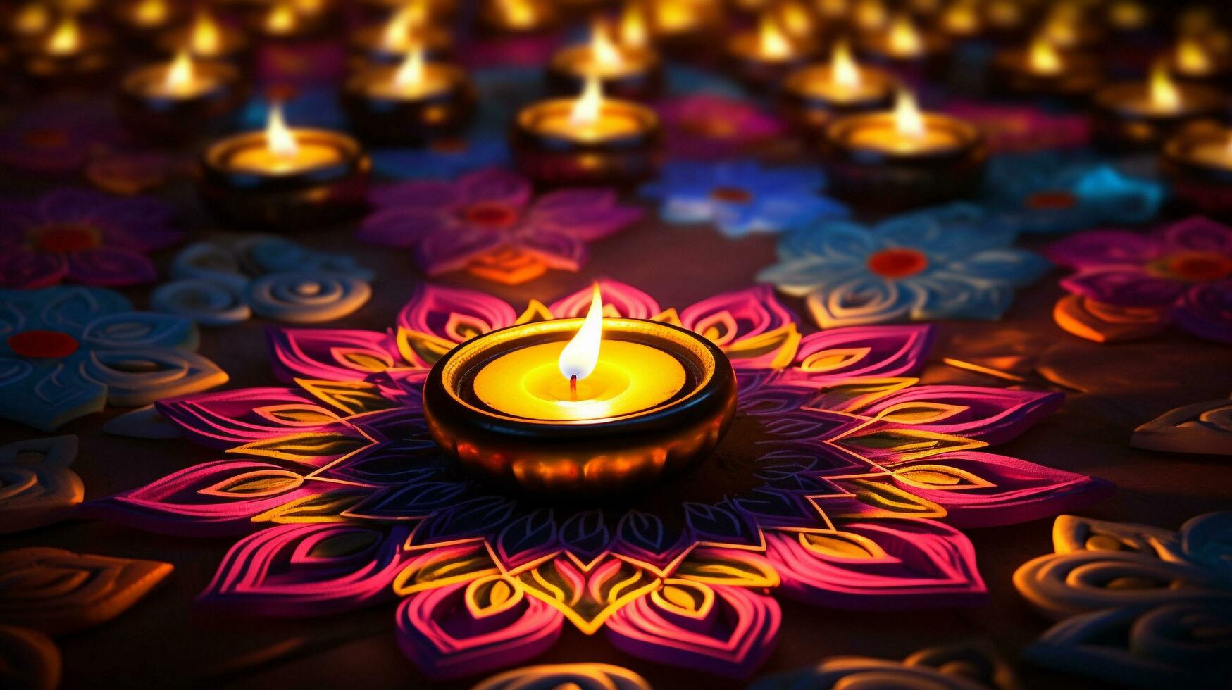 A Captivating Display of Diwali Radiance, AI Generative photo