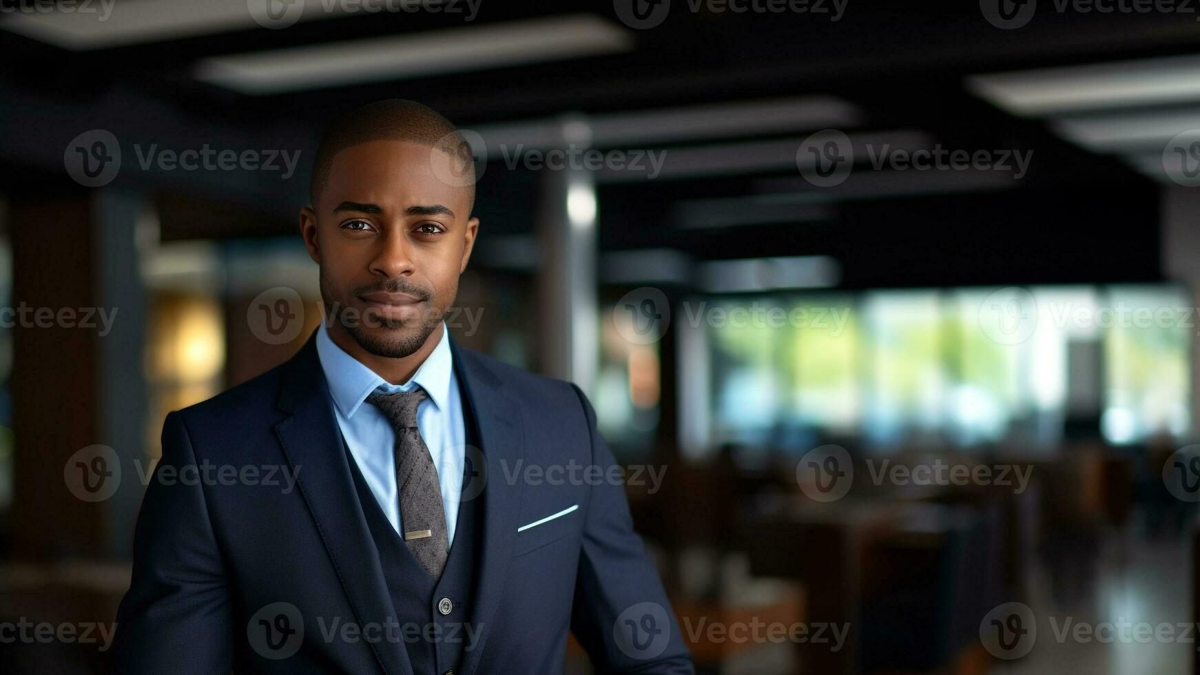 Confident African American Businesswoman in Expensive Work Attire, AI Generative photo