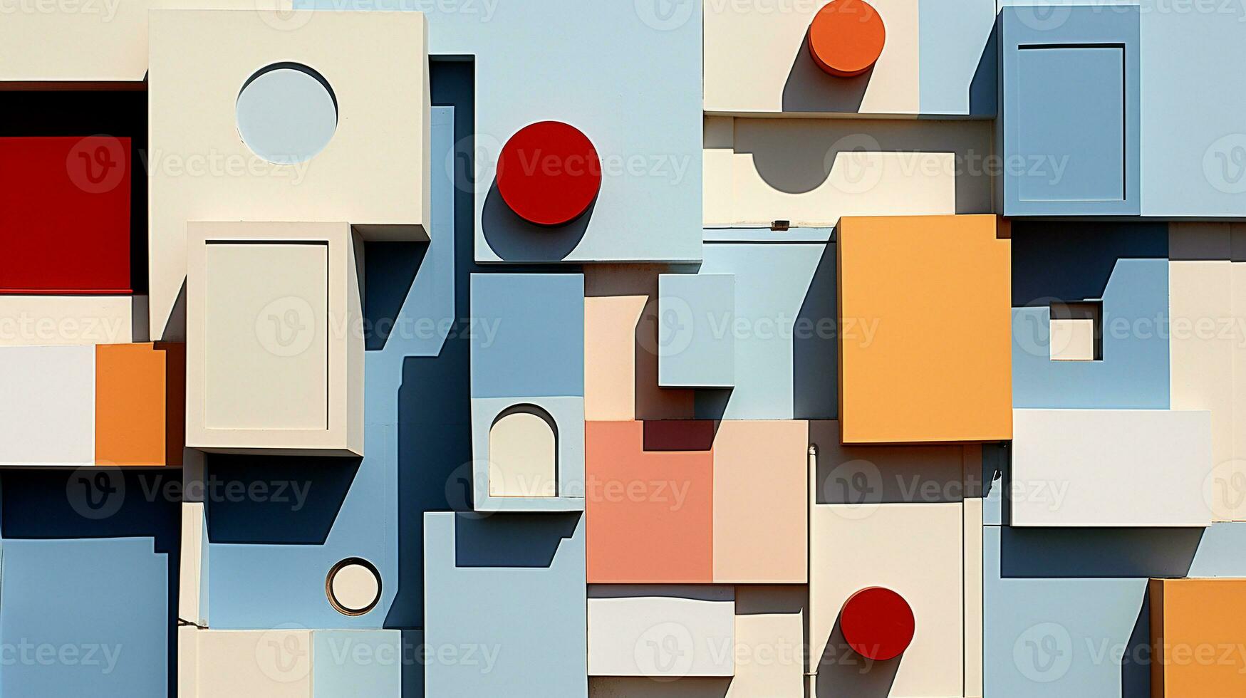Generative AI, Architectural Abstractions Vibrant Patterns in Architectural Details photo