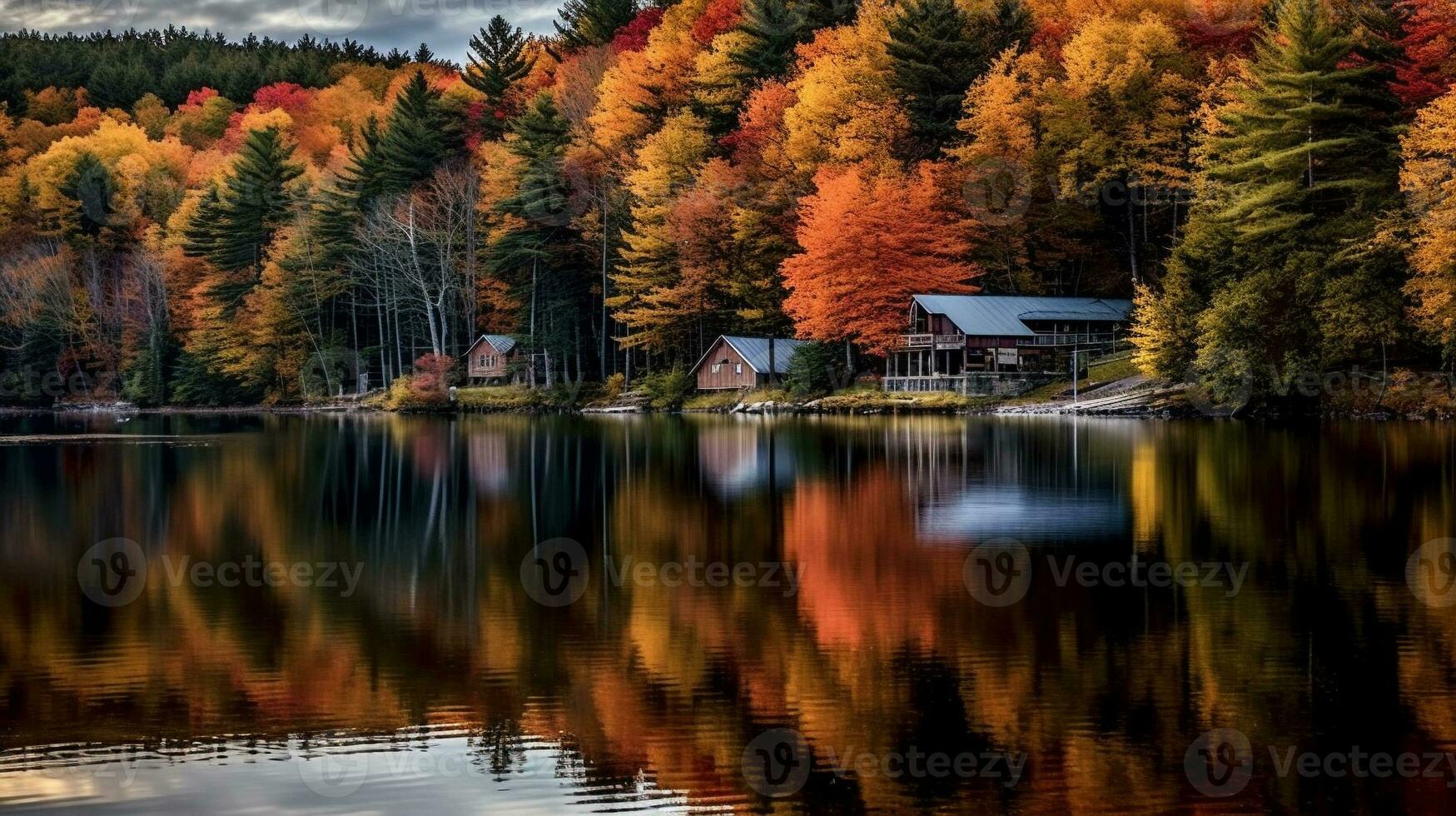 Generative AI, Autumn Symphony Vibrant Hues of Fall Foliage 30456861