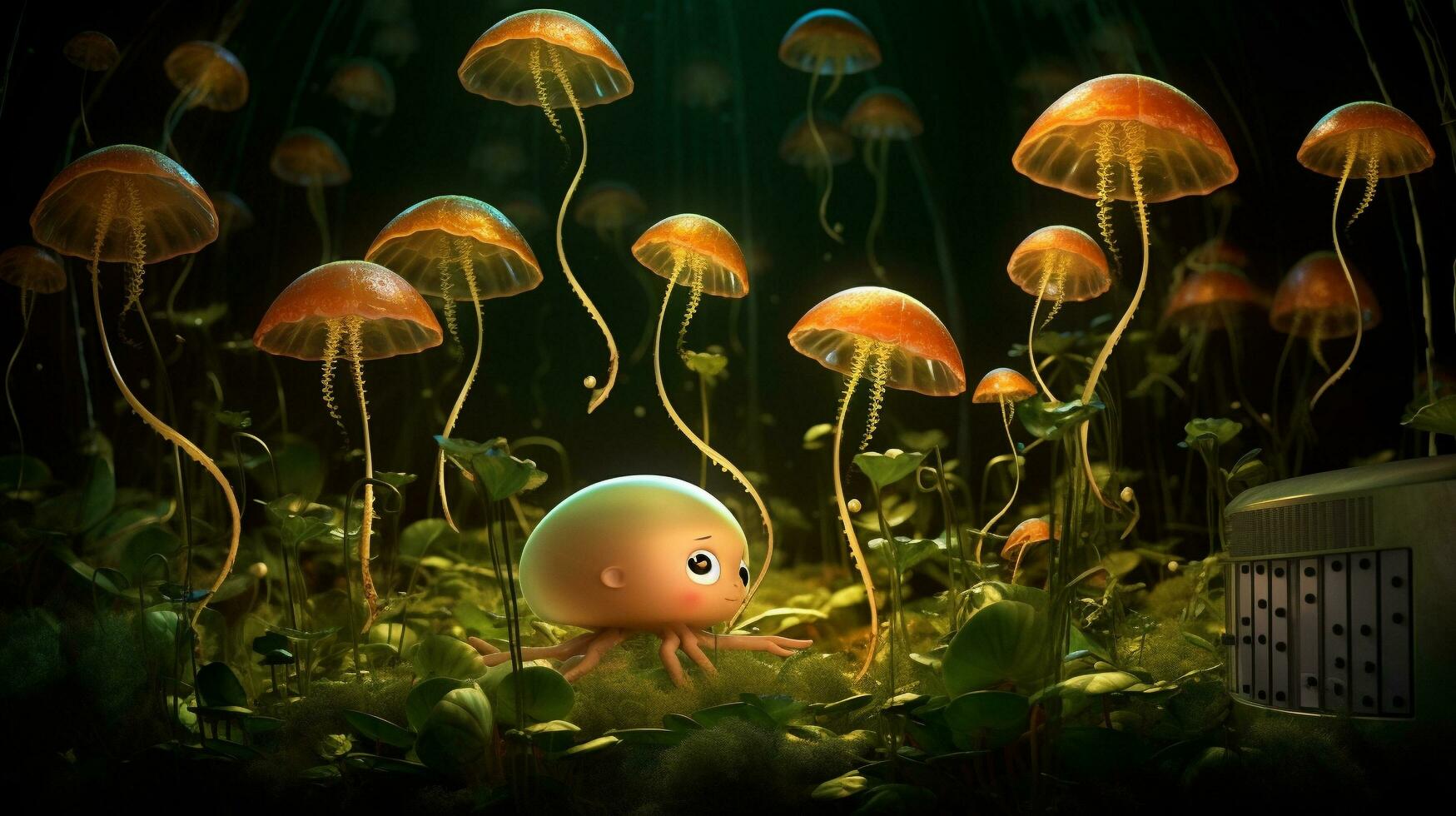 Bio-Digital Lullaby Ai, AI Generative photo