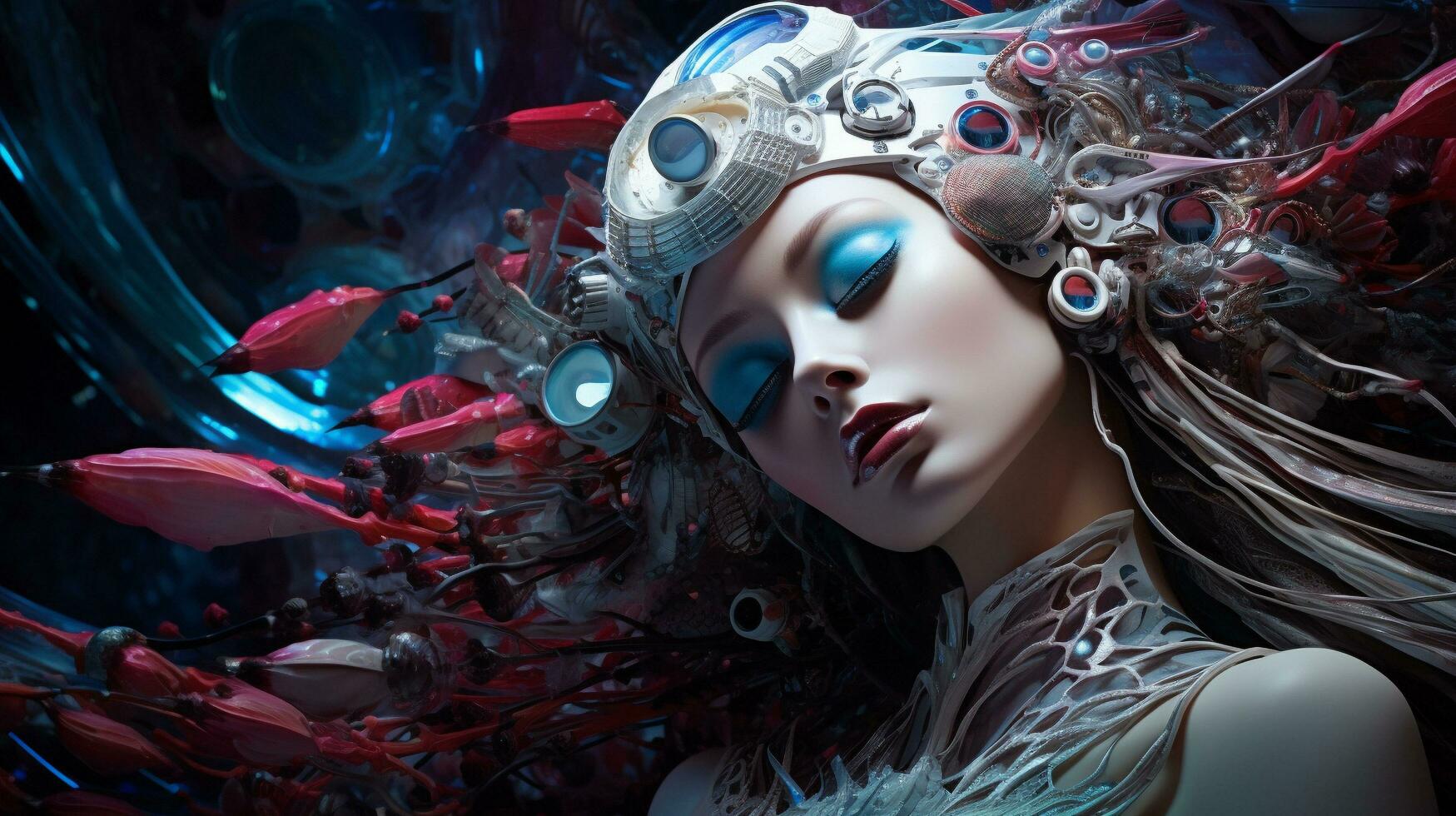 Bio-Digital Lullaby Ai, AI Generative photo