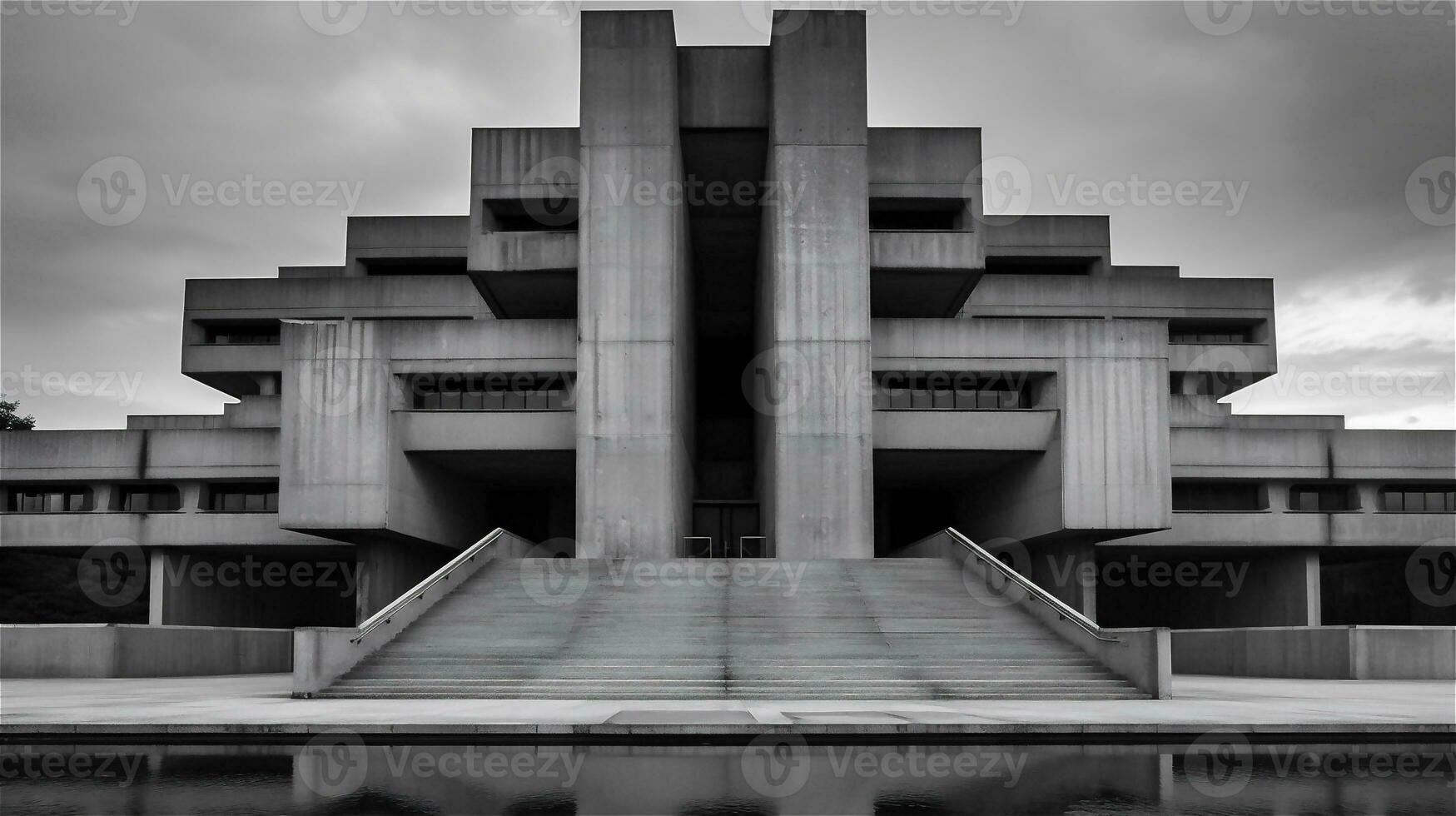 Generative AI, Monumental Brutalism A Towering Presence photo