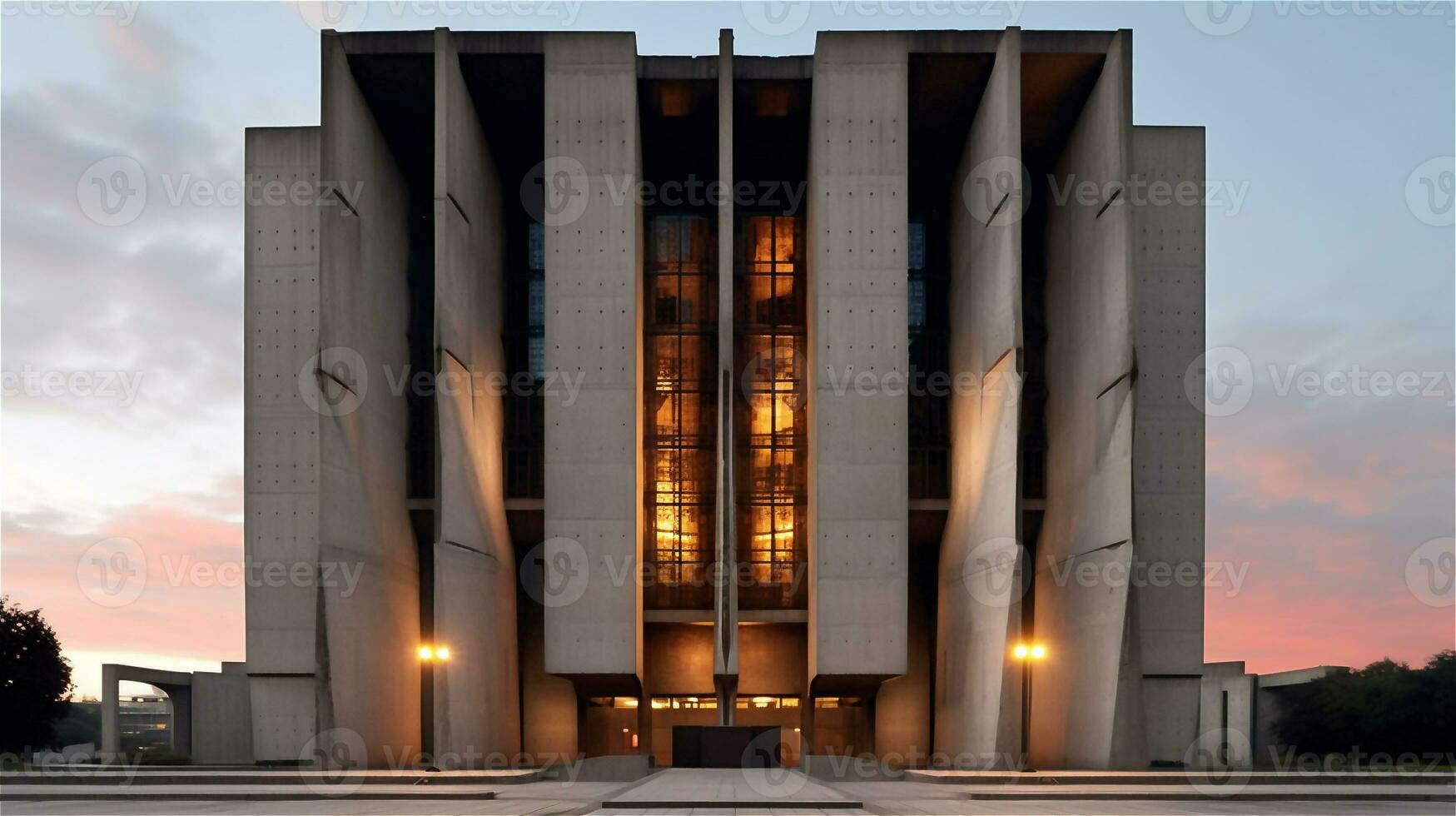 Generative AI, Monumental Brutalism A Towering Presence photo