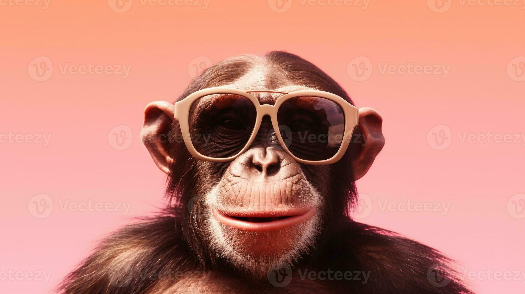 generativo ai, frio chimpance Gafas de sol estilo foto