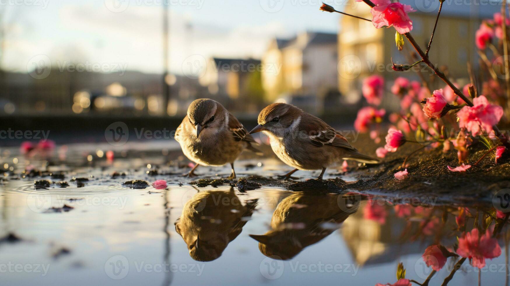 Generative AI, Urban Coexistence Wildlife in the Heart of the City photo