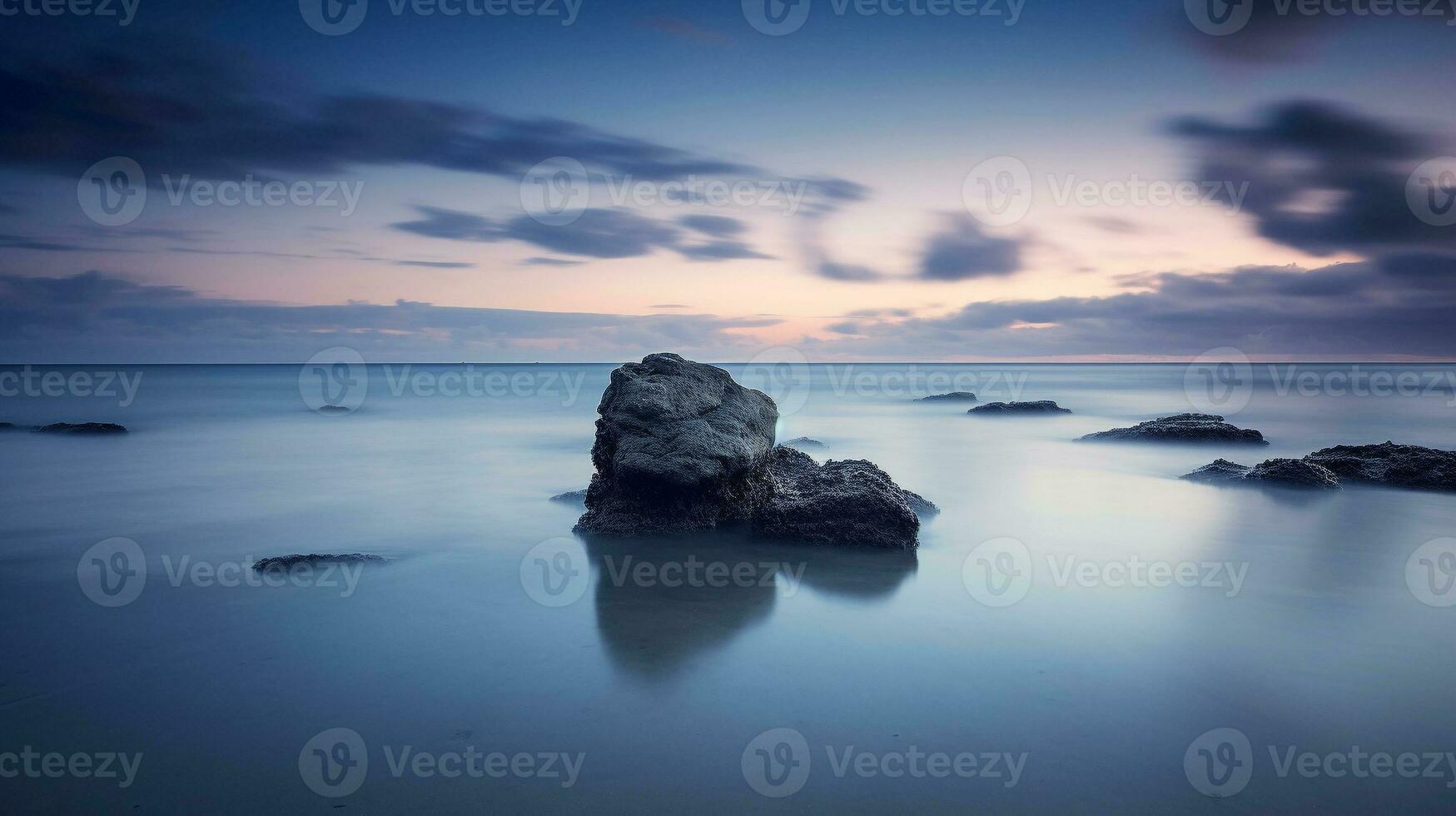 Generative AI, Horizon's Embrace, Coastal Serenity photo