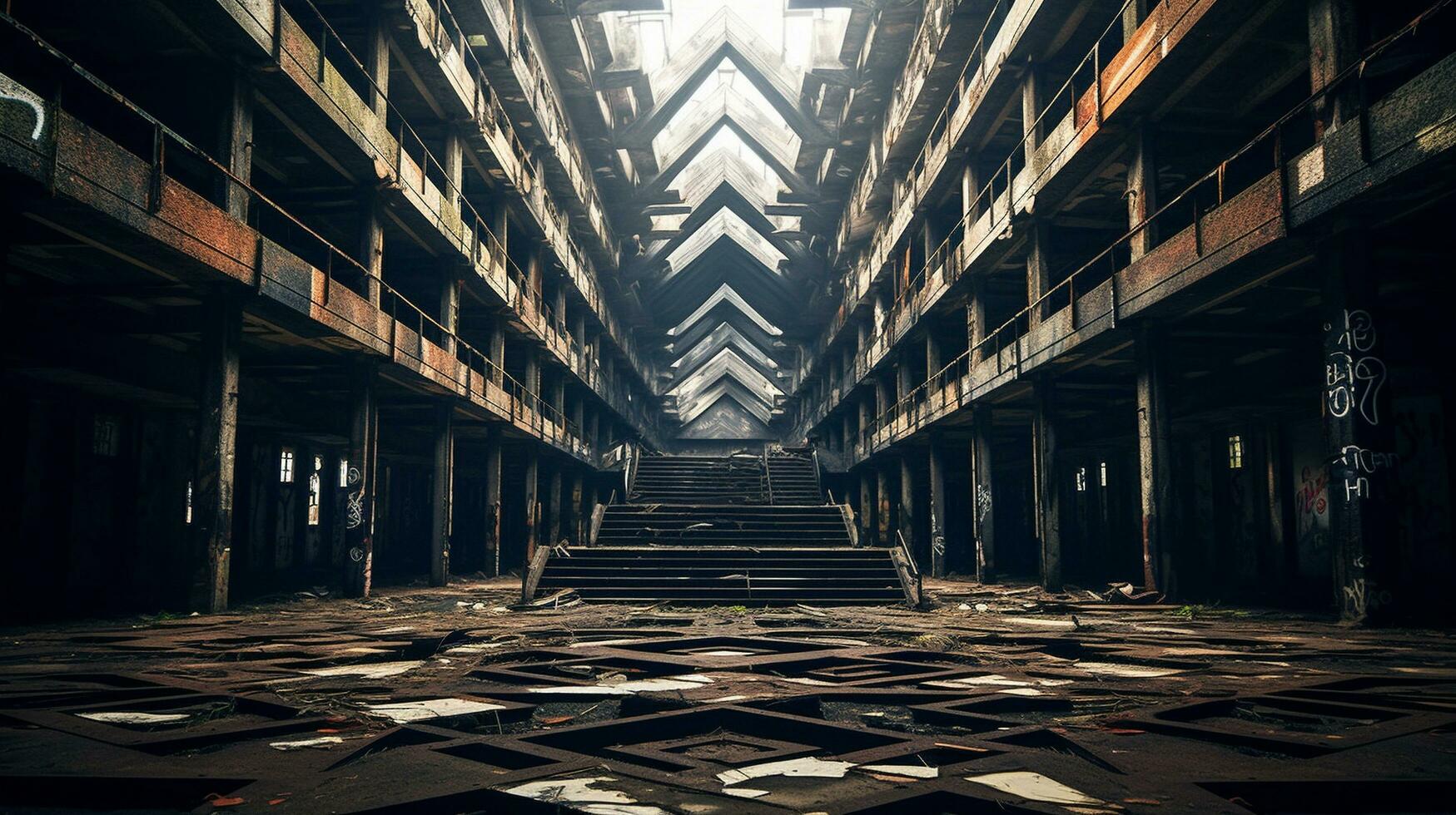Generative AI, Resilient Geometry Nature's Reclamation photo