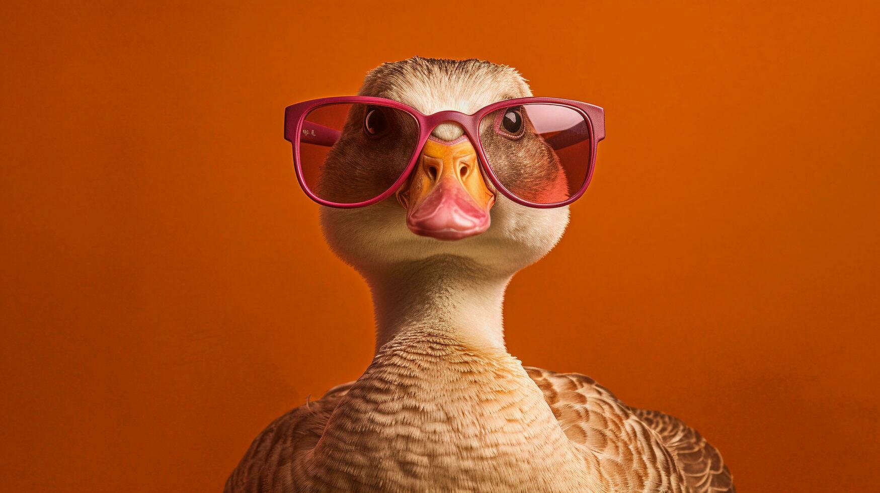 Generative AI, Cool Goose Stylish Avian in Shades, AI Generative photo