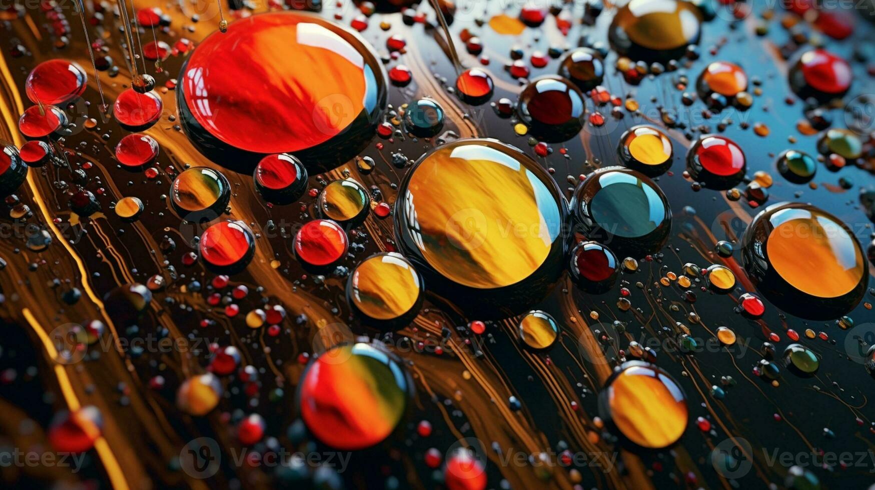 Generative AI, Gravity's Dance A Symphony of Falling Paint Droplets photo